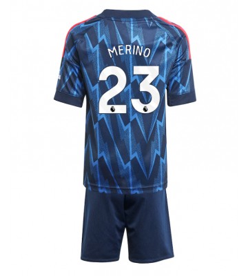 Arsenal Mikel Merino #23 Udebanetrøje Børn 2025-26 Kortærmet (+ Korte bukser)